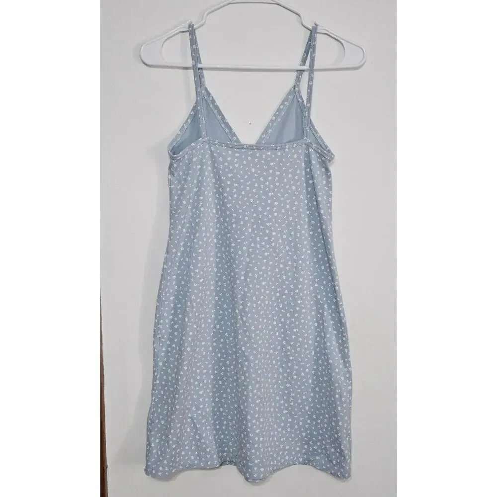 John Galt Light Blue Amara Floral Mini Dress. Spaghetti Straps Stretchy Small - Picture 3 of 4